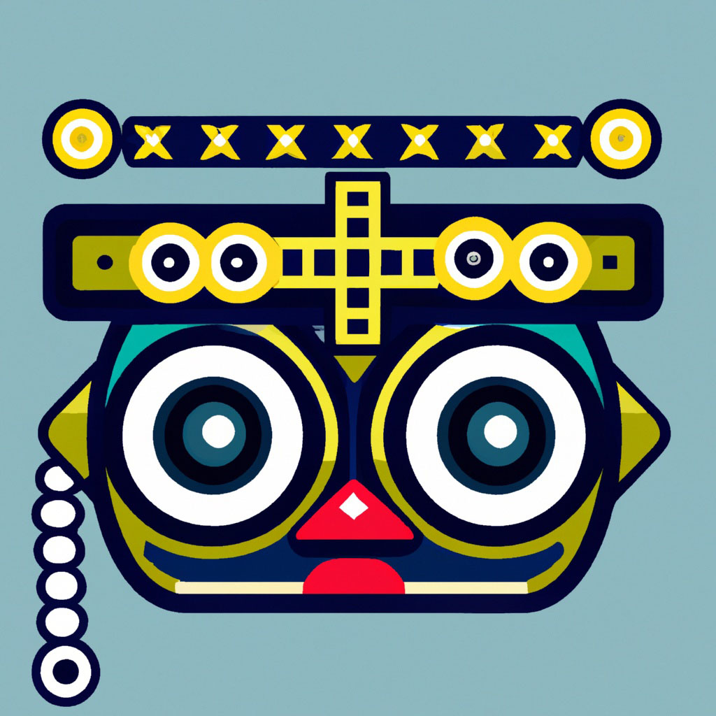 Tiki vector-style image of chat gpt has eyes ears and internet access